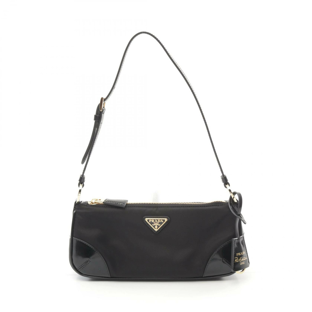 Prada Edition TESSUTOSPAZZOL Shoulder Bag Leather Black